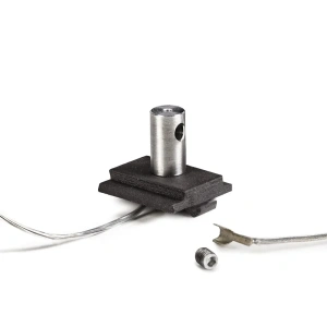 Zawieszka "OS22-LIN-Z" czarna - do montażu linek przewodzących