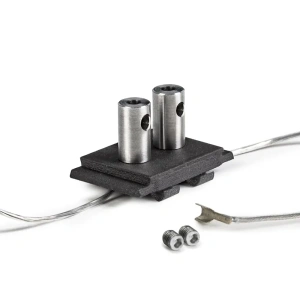 Zawieszka "OS22-DUO-PRET-Z" czarna dwubiegunowa - do montażu prętów przewodzących