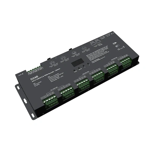 Sterownik LED DMX512 - 24 kanałowy - 12-24V DC 24x4A - OLED - Dekoder/Master DMX - D24B