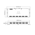 Sterownik LED DMX512 - 24 kanałowy - 12-24V DC 24x4A - OLED - Dekoder/Master DMX - D24B - Rysunek techniczny