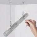 Zawiesie do profili LED "RD-4" przegubowy - Srebrny satynowy - realizacja
