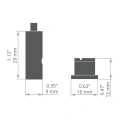 Zawiesie do profili LED "RD-3" - Chrom - wymiary