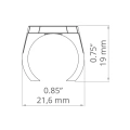 Uchwyt "PLD-20" transparentny do profili aluminiowych LED - kpl. 2 szt. - wymiary