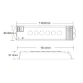 Odbiornik LED 3w1 - RGB / RGB+W / RGB+CCT - 12-24V DC 5x3A - M5 - Rysunek techniczny