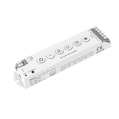 Odbiornik LED 3w1 (WiFi) - RGB / RGB+W / RGB+CCT - 12-24V DC 5x3A - Tuya - M5(WT)