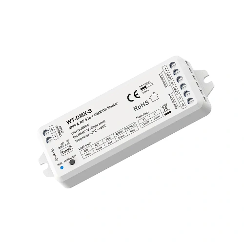 Konwerter sygnału sterowania WiFi/2,4Ghz (DMX512) - 12-36VDC - 5w1 - WT-DMX-S