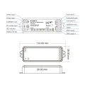 Konwerter sygnału sterowania WiFi/2,4Ghz (DMX512) - 12-36VDC - 5w1 - WT-DMX-S - Rysunek techniczny
