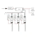Konwerter sygnału sterowania WiFi/2,4Ghz (DMX512) - 12-36VDC - 5w1 - WT-DMX-S - Schemat podłączenia