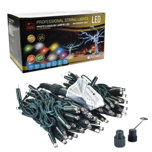 Lampki choinkowe LED - 100 LED 10mb IP65 zielony przewód - MULTIKOLOR