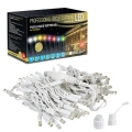 Kurtynka świetlna LED "Sople" - 120 LED 5mb IP65 biały przewód - BIAŁA CIEPŁA