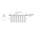 Kurtyna świetlna LED - 400 LED 5x1mb IP65 biały przewód - BIAŁA CIEPŁA