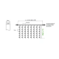 Kurtyna świetlna LED - 380 LED 2.5x.1.5mb IP65 czarny przewód - BIAŁA CIEPŁA
