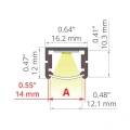 Profil aluminiowy LED TAPO anodowany z kloszem wymiary