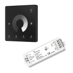Ściemniacz LED Skydance - Mono - 1 strefowy - Panel naścienny 3V + odbiornik - czarny zestaw 