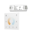 Ściemniacz LED Skydance - CCT - 4 strefowy - Panel naścienny 3V + odbiorniki - biały zestaw z jednym odbiornikem