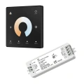 Ściemniacz LED Skydance - CCT - 1 strefowy - Panel naścienny 3V + odbiornik - czarny zestaw