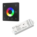 Sterownik LED Skydance - RGB / RGB+W - 1 strefowy - Panel naścienny 3V + odbiornik - czarny zestaw