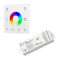Sterownik LED Skydance - RGB / RGB+W - 1 strefowy - Panel naścienny 3V + odbiornik - biały zestaw