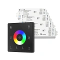 Sterownik LED Skydance - RGB / RGB+W - 4 strefowy - Panel naścienny 3V + odbiorniki - czarny zestaw