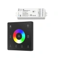 Sterownik LED Skydance - RGB / RGB+W - 4 strefowy - Panel naścienny 3V + odbiorniki - czarny zestaw z jednym odbiornikiem