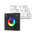Sterownik LED Skydance - RGB / RGB+W - 4 strefowy - Panel naścienny 3V + odbiorniki - czarny zestaw z trzema odbiornikami