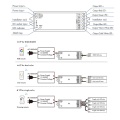 terownik LED Skydance - RGB / RGB+W - 4 strefowy - Panel naścienny 3V + odbiorniki - biały zestaw - schemat instalacji odbiornik VP