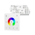 terownik LED Skydance - RGB / RGB+W - 4 strefowy - Panel naścienny 3V + odbiorniki - biały zestaw z dwoma odibornikami