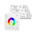 terownik LED Skydance - RGB / RGB+W - 4 strefowy - Panel naścienny 3V + odbiorniki - biały zestaw z trzema odbiornikami