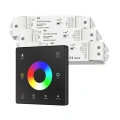 Sterownik LED Skydance - RGB+CCT - 4 strefowy - Panel naścienny 3V + odbiorniki - czarny zestaw z trzema odbiornikami