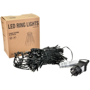 Lampki choinkowe LED RING w formie siatki - 240 LED IP44 - BIAŁE CIEPŁE