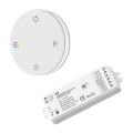 Sterownik LED Skydance - RGB / RGB+W - 1 strefowy - Okrągły panel naścienny 3V + odbiornik - zestaw