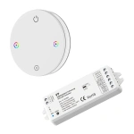 Sterownik LED Skydance - RGB / RGB+W - 1 strefowy - Okrągły panel naścienny 3V + odbiornik - zestaw