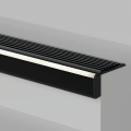 Profil aluminiowy LED STEKO czarny anodowany z kloszem - z zaślepką