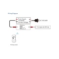 Bezprzewodowy włącznik bezdotykowy ze ściemniaczem LED do szaf - CR2450 12-24V 5A - Zestaw  - wyłącznik LED do szaf ze ściemniaczem - schemat instalacji V1