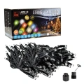 Lampki choinkowe LED - 80 LED 12mb IP67 czarny przewód - BIAŁE ZIMNE