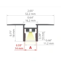 Profil aluminiowy LED PDS-UST - wymiary
