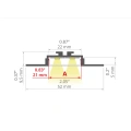 Profil aluminiowy LED OPAC-30 anodowany - wymiary