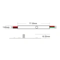Mikro wyłącznik LED CCT do profili aluminiowych - 5-24V DC 4A - pojemnościowy - E2-C1 - Rysunek techniczny