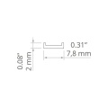 Klosz zatrzaskowy "PIKO-7" satynowy do profilu aluminiowego LED - wymiary