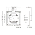 Sterownik LED naścienny (WiFi) - Mono /CCT /RGB - 1 strefowy - 12-48V DC 12A - TV-K(WT)(B) - Rysunek techniczny
