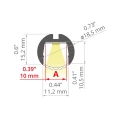 Profil aluminiowy LED OLEK - wymiary