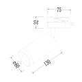 Lampa szynowa 1-fazowa MICA 1xGU10 - ML1142