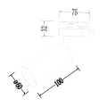 Lampa szynowa 1-fazowa PIPE 1xGU10 - ML1155