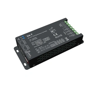 Odbiornik LED DMX512  - Mono/ CCT/ RGB /RGB+W - 12-48V DC 4x8A - RJ45 - V4-T