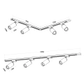 Zestaw oświetlenia szynowego - 150cm - 4x Mica (GU10) - czarny - ML1150