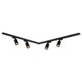 Zestaw oświetlenia szynowego 150cm - Pipe 4xGU10 - czarny - ML1165