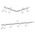Zestaw oświetlenia szynowego 150cm - Pipe 4xGU10 - złoty - ML1167