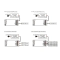 Sterownik LED DMX512 (WiFi) - Mono/ CCT/ RGB /RGB+W - 12-48V DC 4x8A - RJ45 - V4-T(WT) - Schemat instalacji