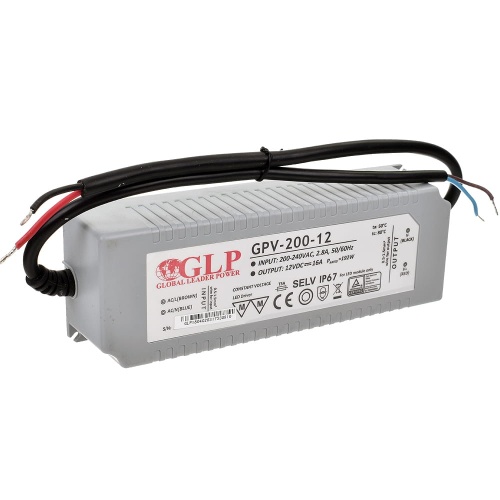 Zasilacz napięciowy hermetyczny IP67 12V 16A 192W GLP GPV-200-12