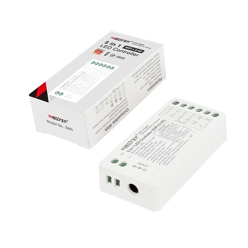 Odbiornik LED 5w1 (WiFi) - MONO /CCT /RGB / RGB+W / RGB+CCT - 12-24V 12A - Tuya - SW5